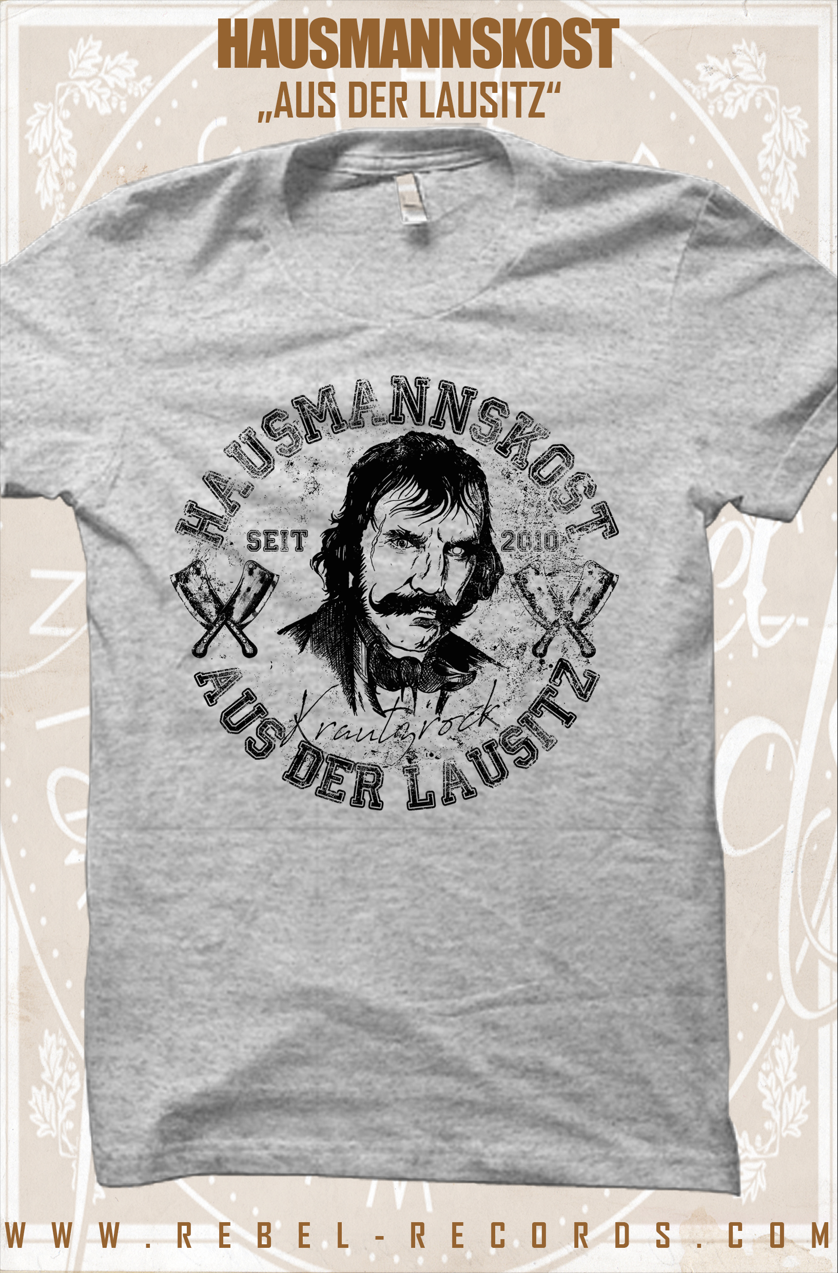 Hausmannskost - Aus der Lausitz T-Shirt grau-meliert